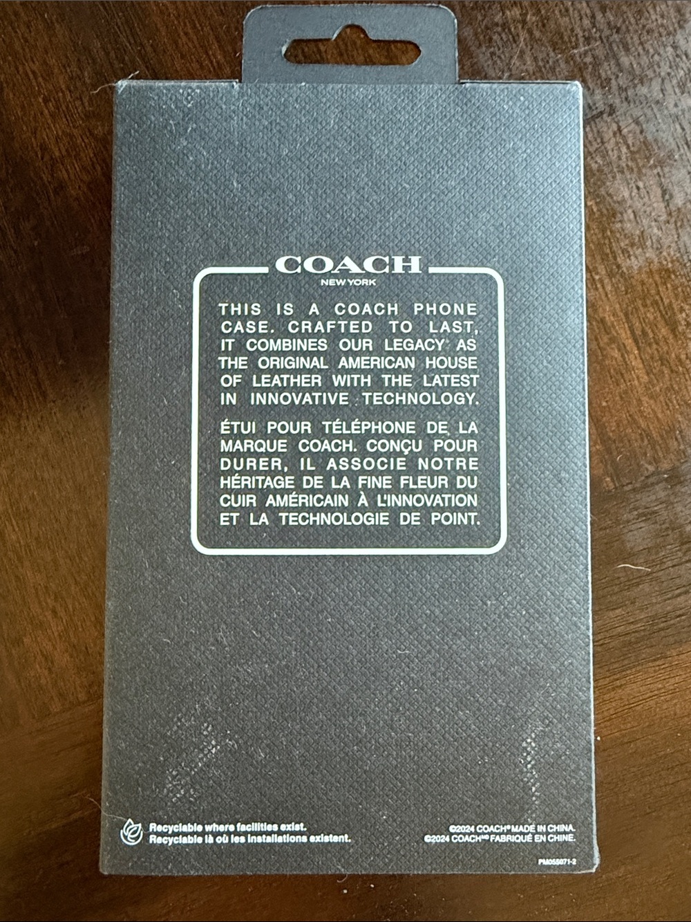 COACH REXY Black Leather iPhone 16 Pro Case - Picture 4 of 4